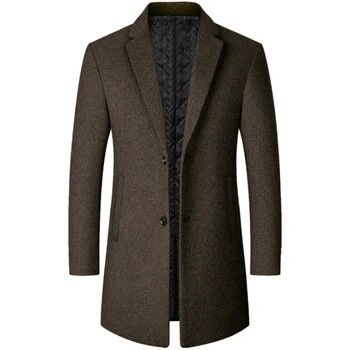 Outono e inverno longo casaco de lã homens, casaco de lã, 2021 novo blusão homens,brasão de mens,mens jaqueta,casaco de lã,casacos para homens
