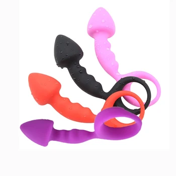4 Cores Anal Esferas de Silicone Plug Vagina Massagem Anal Bolas Plug anal Brinquedos Sexuais para a Mulher os Homens para Iniciantes Sexo Produtos Eróticos