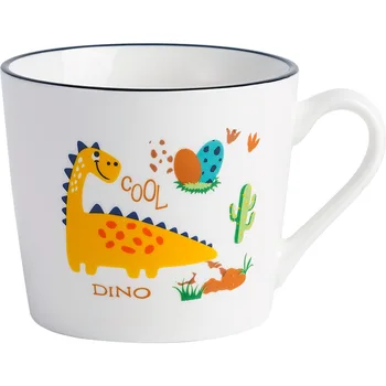 Criativo pequeno-Almoço Copa do Animal Dinossauro Cartoon Caneca de Cerâmica Personalidade Tendência de Beber da Taça do Agregado familiar Xícara de Café 350ml