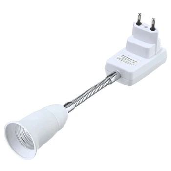 20cm UE Plug E27 Flexível de Luz do Bulbo de Lâmpada no Soquete Adaptador e Estender Extensão Conversor de Parede da Base de dados de Suporte da Lâmpada Parafuso Livro Soquete da Lâmpada