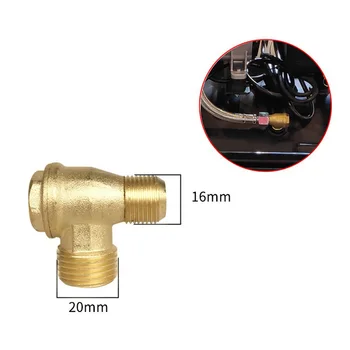 Compressor de ar da Válvula de Verificação 16x14mm/20x16mm Ouro Latão 2-Porta de Corte do Conector de Válvula Ferramenta Ferramenta Pneumática Acessórios