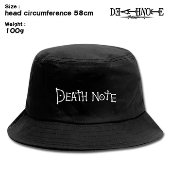 Japonês de Anime Death Note Logo lona chapéu novo popular pescador chapéu de Moda de nova serigrafia pac