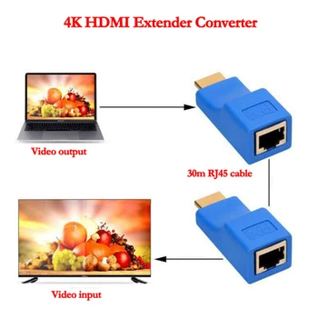 HDMI Extensor HDMI para Cabo de Rede RJ45 Extensor Conversor de Repetidor Através do Cat 5e / 6 1080p de até 30 Extensor para HDTV PS4 STB