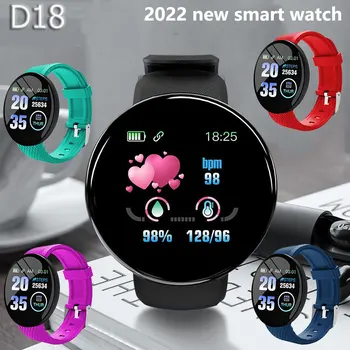 D18 FD68S Smartwatch de Fitness Tracker Smart Watch Homens Mulheres Pressão Arterial Etapa de Relógios do Esporte para IOS, Android Smart Pulseira