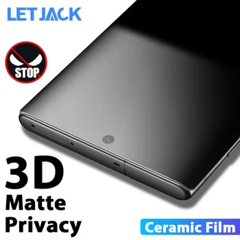 3D Sem impressões digitais Matte Privacidade Protetor de Tela Para Samsung Galaxy S22 S20 S21 S10 S9 S8 Nota 20 Ultra 8 9 10 Mais de Cerâmica Filme