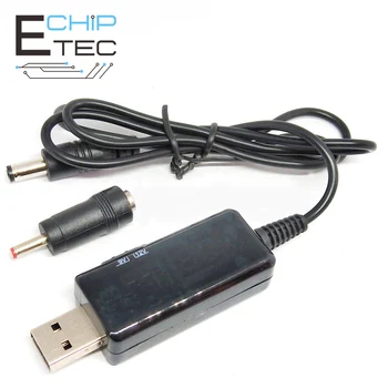 USB Boost Conversor DC 5V para 9V 12V USB Step-up Cabo Conversor + 3.5x1.35mm Conector Para Fonte de Alimentação/Carregador/Conversor de Potência