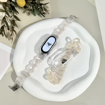 Cinta de resina para Xiaomi Banda 7 6 5 4 3 Pulseira Bracelete para Miband Smartband para Mi Banda para Xiomi para Xaomi