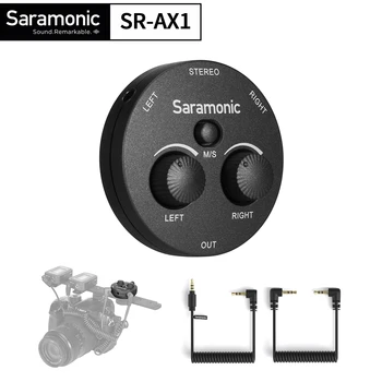 Saramonic AX1 Adaptador de Áudio de 2 Canais, Microfone sem Bateria para DSLR sem espelho Câmeras de Vídeo Gravadores de Smartphones