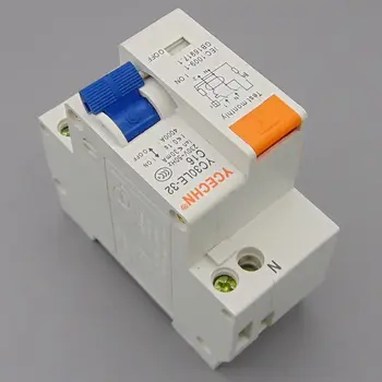 YC30LE-32 16A 230V~ 1P+N disjuntor de corrente com mais de corrente e proteção contra Vazamento de RCBO