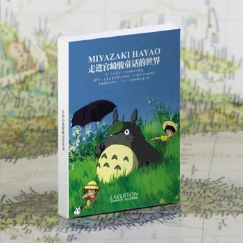 30pcs/pack Novo desenho animado Totoro Cartões de Presente de cartão Postal de Miyazaki Hayao estilo de Filme/cartões/presente de Natal H065