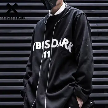 11 BYBB ESCURO Hip Hop Fiash Reflexiva Carta Embroideried Homens Grosso de Carga Jaquetas de 2019 Streetwear Harajuku Masculino Cardigan Coats