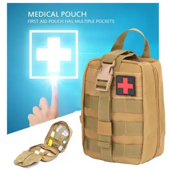 Exterior novo Exército de Caça de Emergência Militar EDC Bolsa Molle Tático Kits de Primeiros Socorros Saco de Emergência Acampamento Ferramenta de Sobrevivência