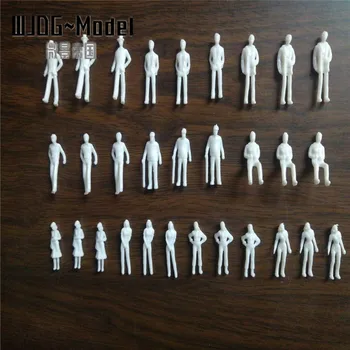 WJDG modelo 200pcs em miniatura branco figuras Arquitectónico modelo humanos escala HO modelo plástico ABS povos 1/100 1/200