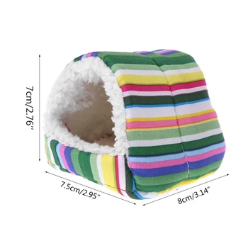 Acolhedor, Colorido Pequeno animal de Estimação Gaiola Pad Hamster Lavável Manter Aquecido House Bed Ninho para o Coelhinho da Chinchila Papagaio Mouse