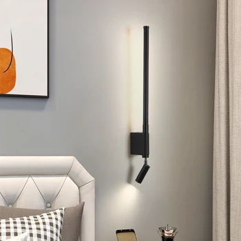 Moderno lâmpada de cabeceira do quarto de leitura, lâmpada de parede moderna minimalista decorativos de parede, lâmpada do hotel estudo de led rotativa spotlight