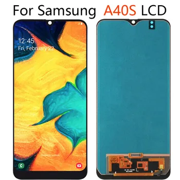 Para Samsung Galaxy A40s A3050 Original do LCD da Tela de Toque do LCD do Digitador da Tela de LCD Samsung A40s A3058 Substituição de monitor