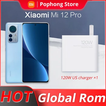 Global ROM Xiaomi Mi 12 Pro 5G Telefone Móvel de 6,73 polegadas 120Hz 4600mAh Snapdragon 8 Gen 1 Octa Core até 120W Carga Rápida