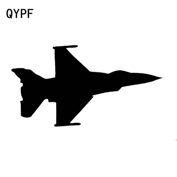 QYPF 17cm*9,1 cm Interessante Avião, Helicóptero, Avião, Aeronave de Caça a Jato Translúcido Adesivo de Carro de Vinil Vivas Decalque C18-0614