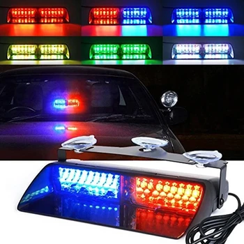 Polícia Luzes Carro LED Strobe Luz Vermelho/Azul Laranja/Branco Sinal de Lâmpadas de Flash Traço de Emergência Piscando de pára-brisa, Luz de Aviso de 12V