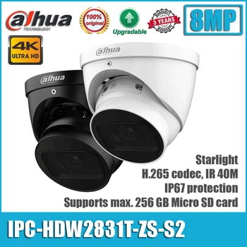 Original Dahua Starlight 8MP IPC-HDW2831T-ZS-S2 4K POE IVS IR 40m Vari-focal da Ocular Nework Câmera do IP do CCTV HDW2831T-ZS-S2