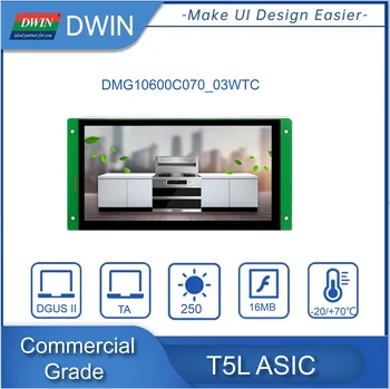 Venda quente DWIN 7.0 1024*600 Módulo de IHM, sustentação TTL/RS232, IPS-LCD-TFT Capacitivo de Toque DMG10600C070_03WTC