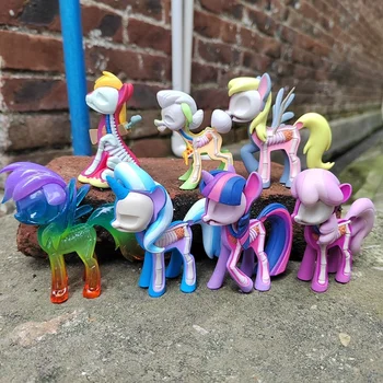 LittlePony Raridade Applejack Rainbow Dash Twilight Sparkle Semi-Esquelético Cristal Arco-Íris Ornamentos Modelo De Brinquedo