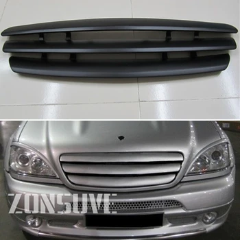Use Para o Benz classe M W163 De 1998--De 2005, Ano em Fibra de Carbono Refitt Frente do Centro de Corrida Grelha de Capa Accessorie Body Kit Zonsuve