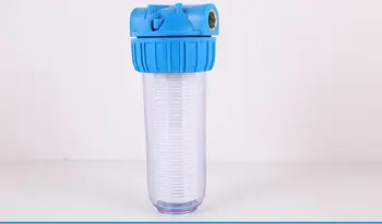10 polegadas transparente estilo Europeu, italiano garrafa de água para uso doméstico purificador de frente lavadora de alta pressão pré filtro