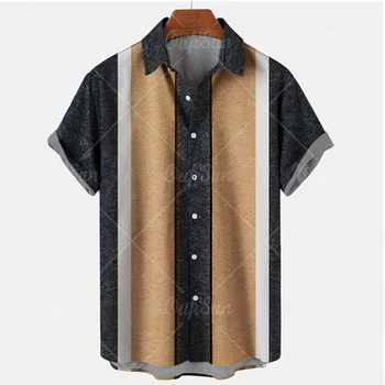 Verão-Shirt para Homens Havaí Camisa Oversized Superior Tee Harajuku Homens Roupas 2022 Solto e Casual Moda Unissex Camisa Tamanho Europeu