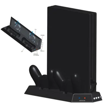 Suporte Vertical para PS4 Pro Ventilador de Refrigeração do Dissipador de Calor,Controlador de Estação de Carregamento para Playstation 4 Pro 4.0 Console de Fonte de Alimentação da Base de dados