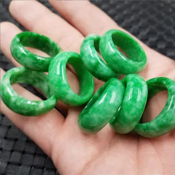 Natural de Jadeíte Mão Esculpida em Jade Ring Boutique de Moda Jóias para Homens e Mulheres Youqing Flutuante de Flores Jade Ring