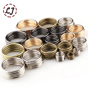 20pcs/lote 20 mm/25 mm/30mm negro bronze ouro prata círculo, anel de Ligação do metal da liga sapatos sacos de Fivelas de Cinto DIY acessórios