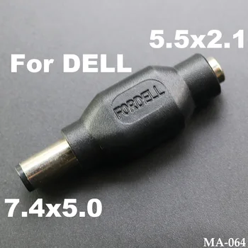 1pcs DC 5.5*2.1 mm Fêmea 7.4*5.0 mm Plugue MACHO Alimentação de DC da C.A. Plug Adaptador de Conector de Adaptador para Laptop DELL