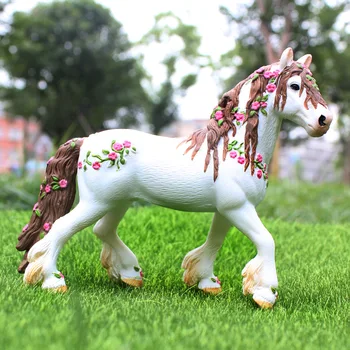 Simulação De Mini Modelo Animal De Unicórnio Figura Do Cavalo Modelo De Figuras Selvagens A Princesa E O Cavaleiro Do Arco-Íris Cavalo