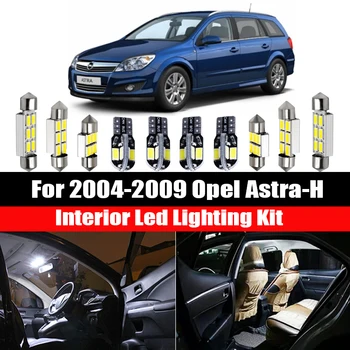 15X Branco Canbus Lâmpada LED Carro Lâmpadas Pacote de Interior em Kit Para o período de 2004-2007 2008 2009 Opel Astra H Mapa de Cúpula do Tronco Placa de Luz