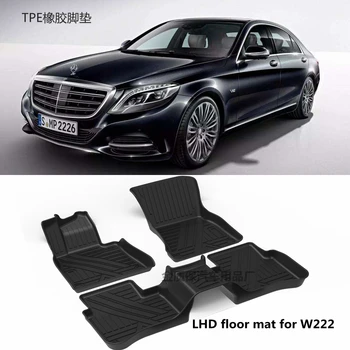 Use para o Benz W222 s550 s350 s400 s450 s500L S63 S55 AMG carro personalizado de Todos os Tempo TPO carro Tapete W222 impermeável do carro tapete
