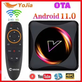 Vontar Z5 Android 11.0 Caixa de TV 2.4/5G wi-Fi Dual OTA BT 4K Media Player RK3318 MAX 4GB de RAM, 64 GB de ROM Android, do Google, 11 De Set-Top Box