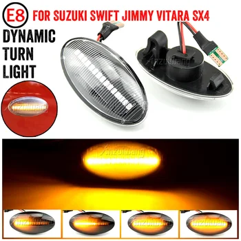 LED Carro Dinâmica Lateral de Um Par Para Suzuki Swift Jimmy Vitara SX4 Alto Sinal de volta a Luz, a Água que Flui a Luz pisca-Pisca de Luz