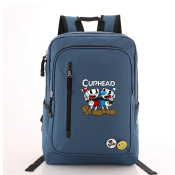 Cuphead Jogo Mugman Oxford Impermeável Mochilas De Grande Capacidade Homens Saco De Viagem Alunas De Escola Livros Backpack Do Laptop