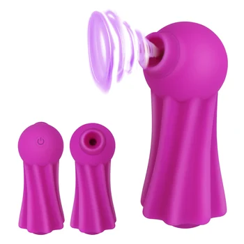Bocal de Sucção Vibrador no Clitóris Otário Estimulador Feminino Masturbador Vibração Sexo Oral Brinquedos Sexuais para as Mulheres 7 Velocidades de Silicone