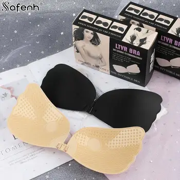 Nova Auto-Adesiva Invisível Sutiã Fivela Sem Alça De Ombro Silicone No Peito Adesivos De Mulheres Encontro Empurrar Até O Sutiã Vestido De Noite