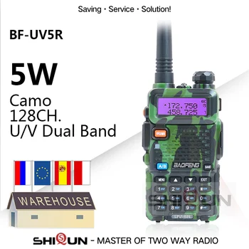 1PC/2PCS Baofeng 5W UV-5R Walkie Talkie Camo de Banda Dupla UV5R 5W Presunto Rádios H/L UHF VHF Duas Vias de Rádio UV 5R Transceptor de HF UV-82