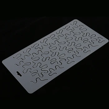 Plástico transparente Estêncil Quilting Modelo de Ferramenta de Bordado de Estêncil Para DIY Patchwork Pintura 32.5x16.5cm #11