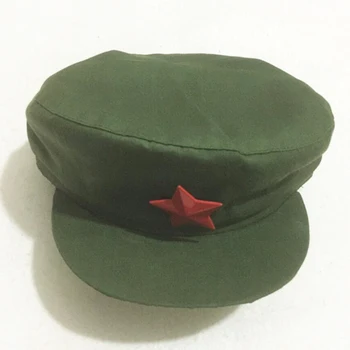 Lembrança Exército Chinês Tipo 65 Libertação Cap Militar Chapéu De Vermelho Com Cinco Estrelas