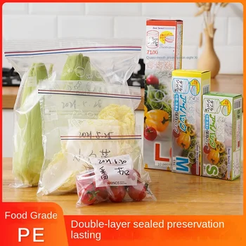 Fresco-manter o Saco do Empacotamento de Alimento Domésticos Saco de Plástico Espessamento Refrigerador Armazenamento Freezer Especial Embalagens Plásticas de Alimentos