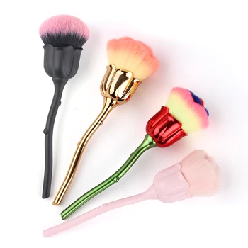 Thinkshow 1PC da Forma da Flor, Escova para Limpeza de Nail Art Super Macio, Pó Pó de Pincéis de Maquiagem, Ferramentas