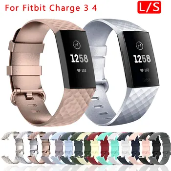 Silicone Pulseira Para o Fitbit Carga 3 4 Esporte Bracelete Pulseira de Relógio de Banda Acessório Para o Fitbit Carga 3 SE