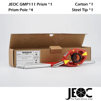 JEOC Mini Prisma Refletor GMP111 com 4 Hastes, Levantamento de Amendoim Para Estação Total Leica Acessórios de Topografia, Levantamento