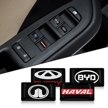 10pcs Mini Carro Logotipo Interior do Retângulo Adesivo Decalque para Hyundai Tucson 2021 Sotaque I10 I20 Kona Getz Solaris I30 Acessórios