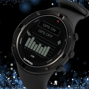 Sunroad 2022 GPS Homens Esportes Relógio Inteligente relógios de Fitness Tracker frequência Cardíaca Altímetro, Bússola 5ATM à prova d'água Digital relógio de Pulso
